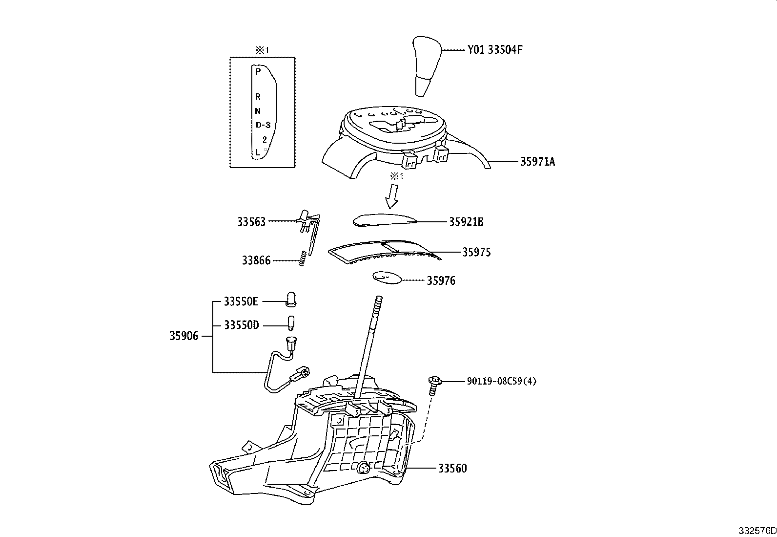 Exploded illustration 332576D