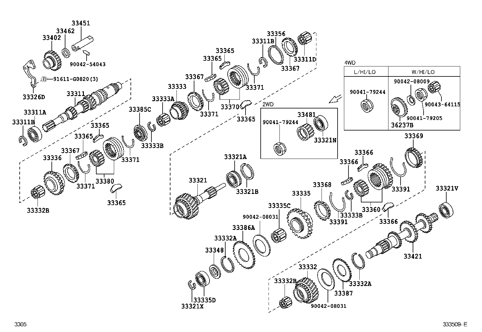 Exploded illustration 333509E