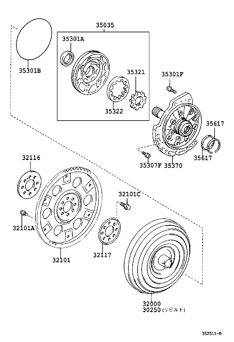 Exploded illustration 352511B