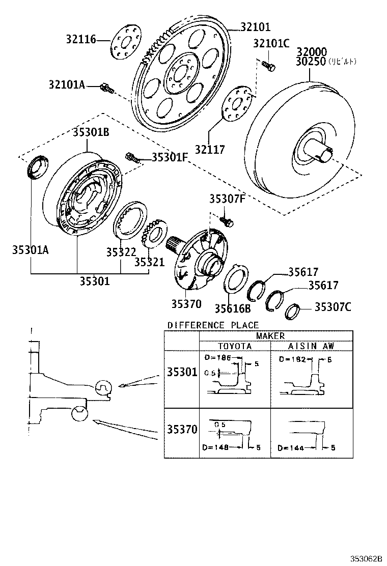 Exploded illustration 353062B