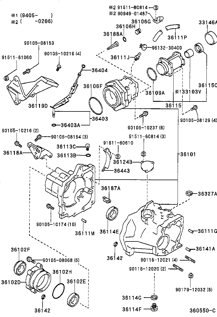 Exploded illustration 360550C