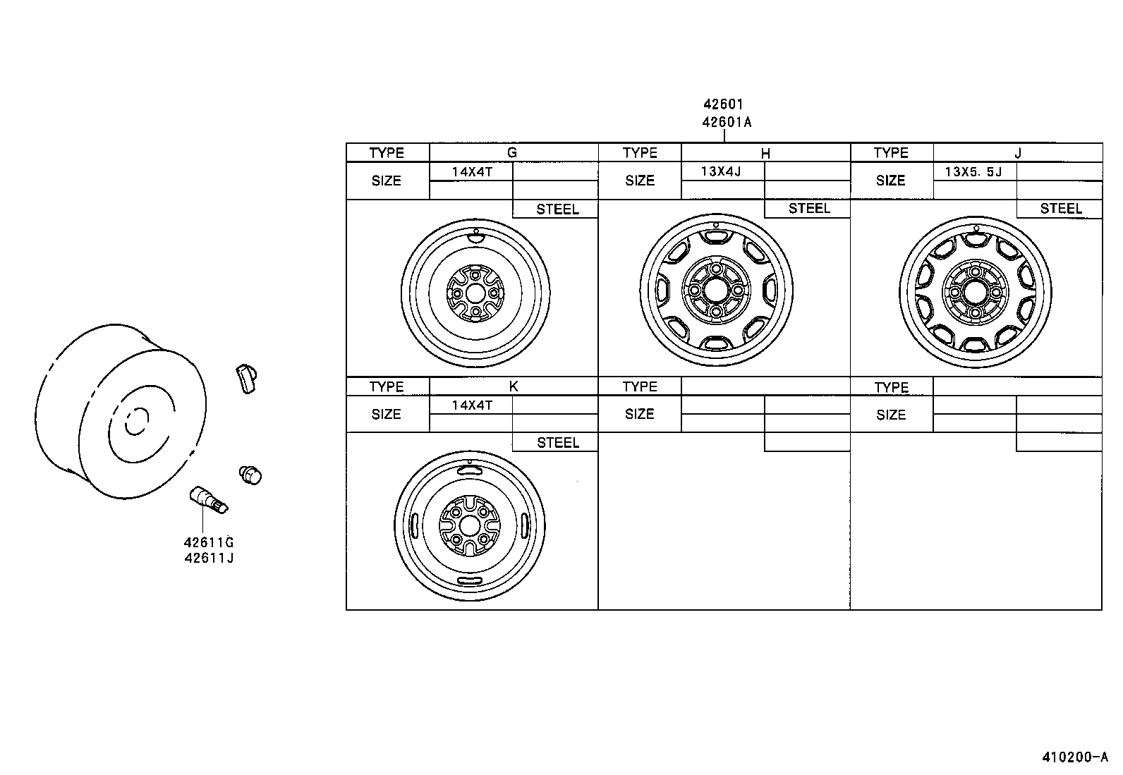 Exploded illustration 410200A
