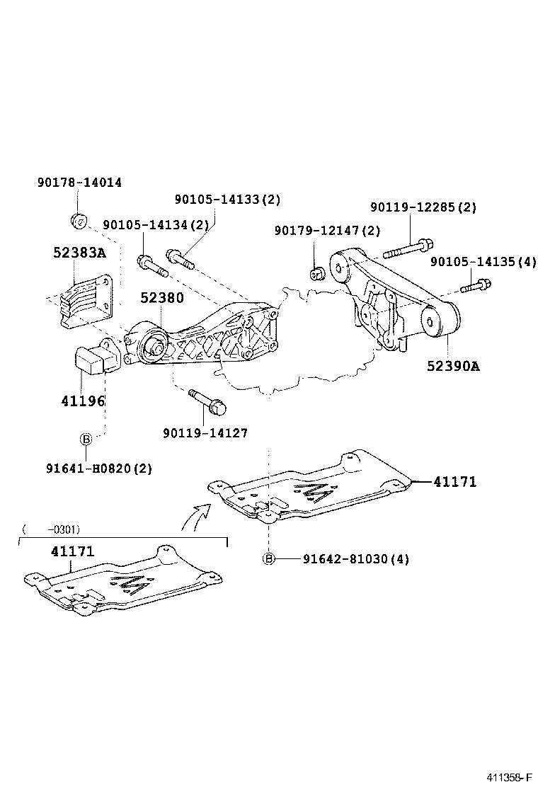 Exploded illustration 411358F