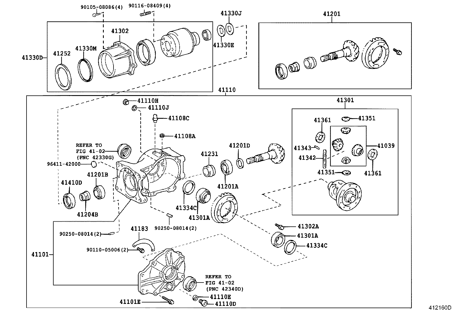 Exploded illustration 412160D