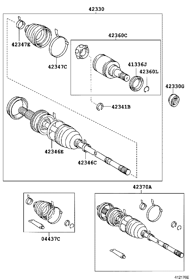 Exploded illustration 412176E