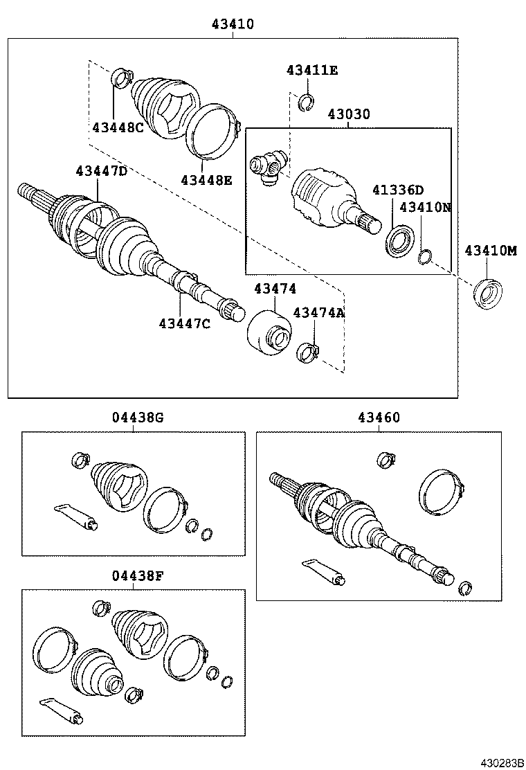 Exploded illustration 430283B
