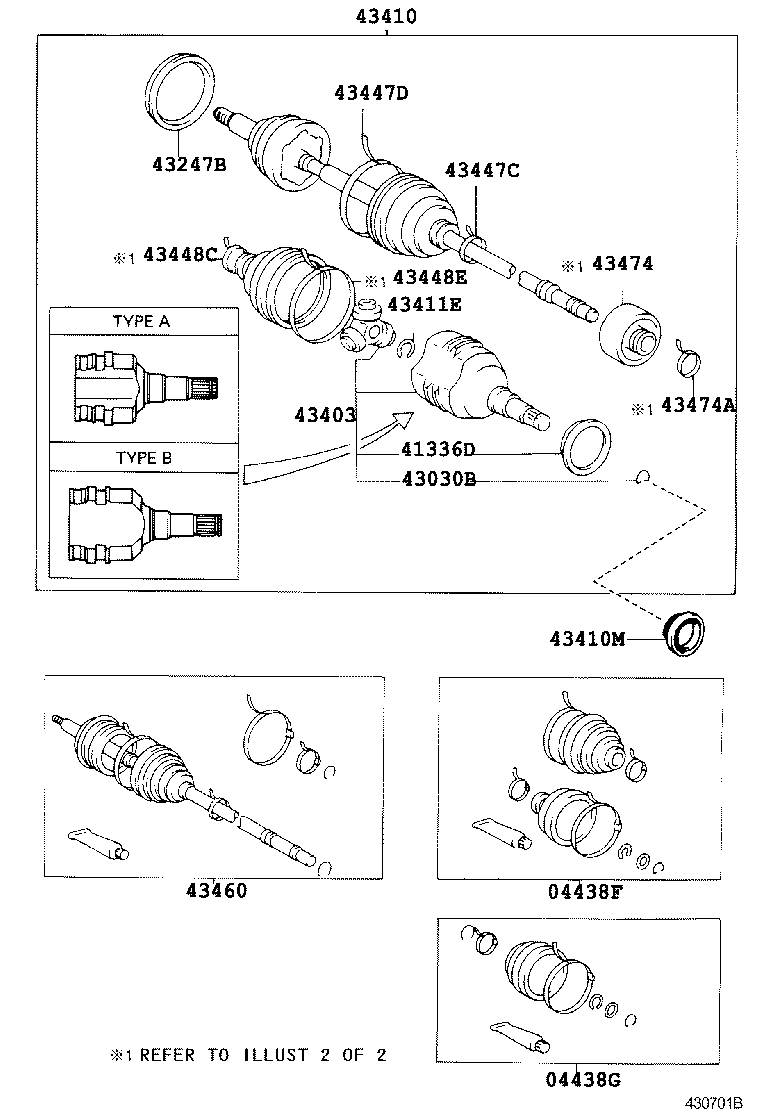 Exploded illustration 430701B