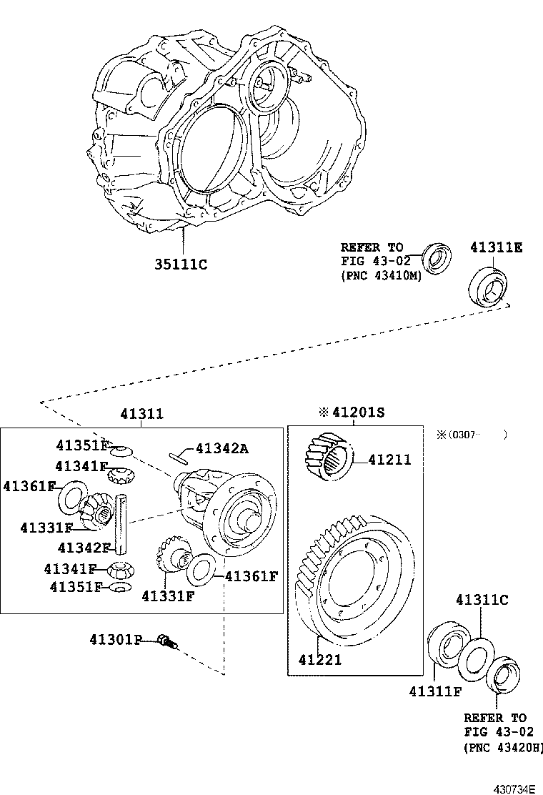 Exploded illustration 430734E