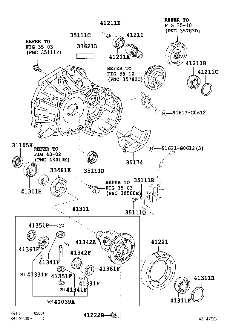 Exploded illustration 431479G