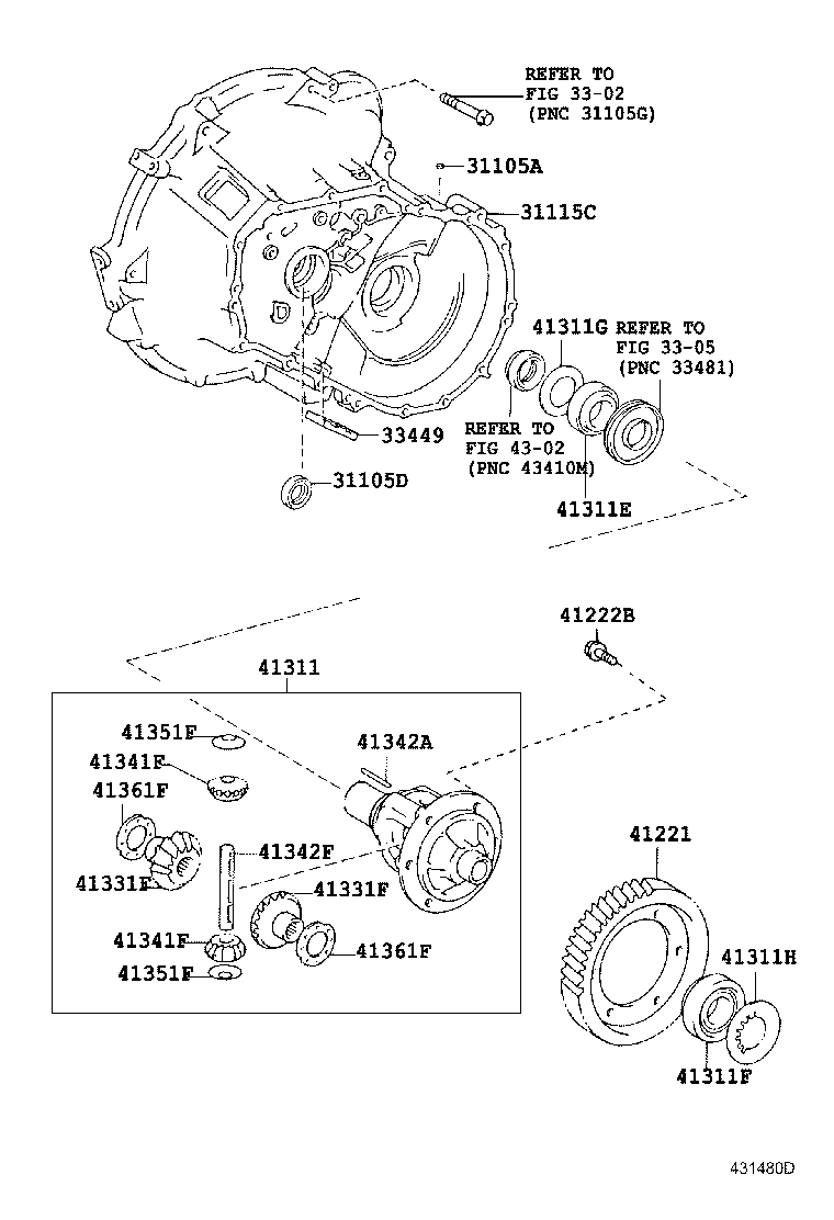 Exploded illustration 431480D