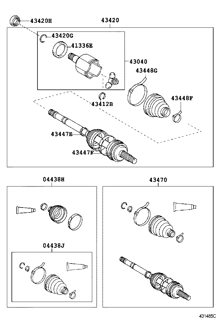 Exploded illustration 431485C