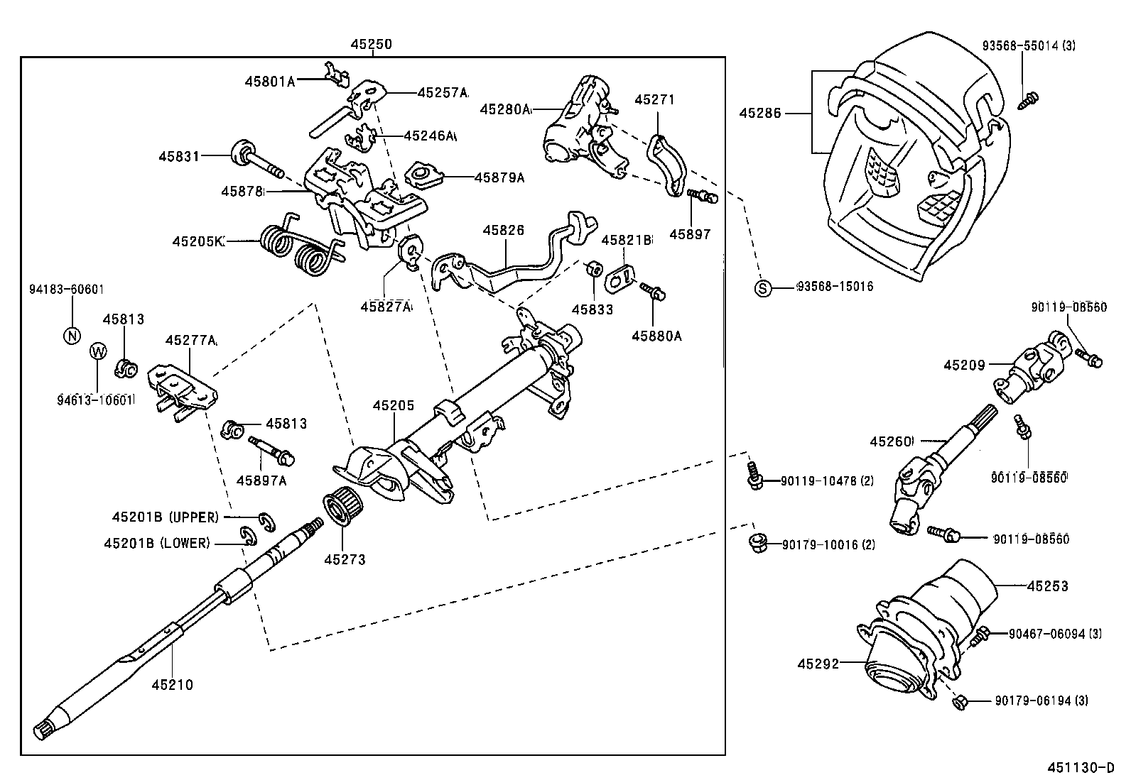 Exploded illustration 451130D