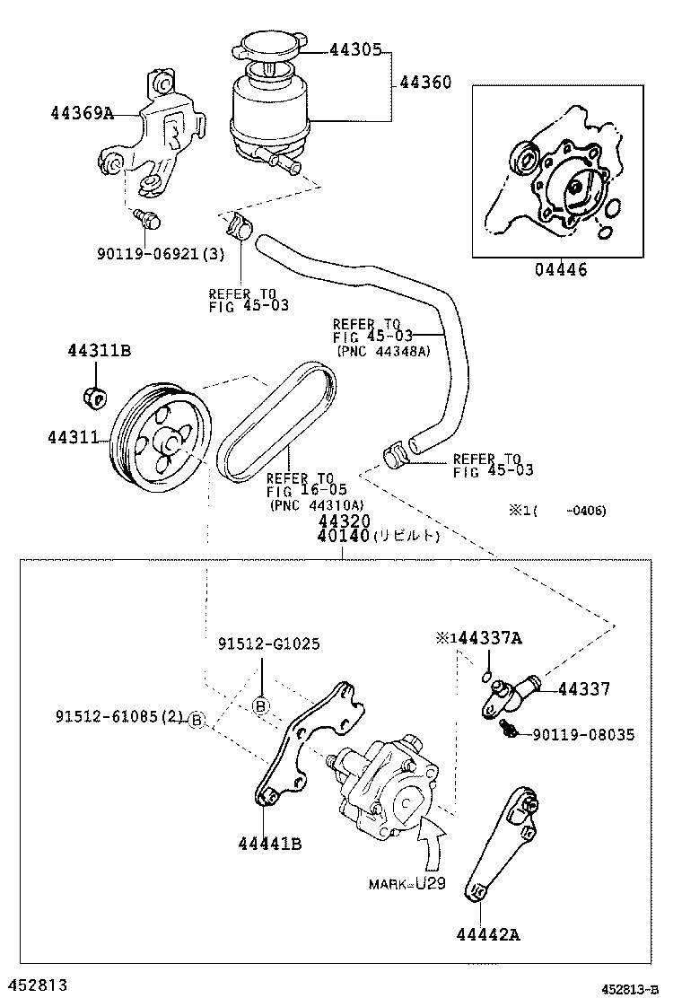 Exploded illustration 452813B