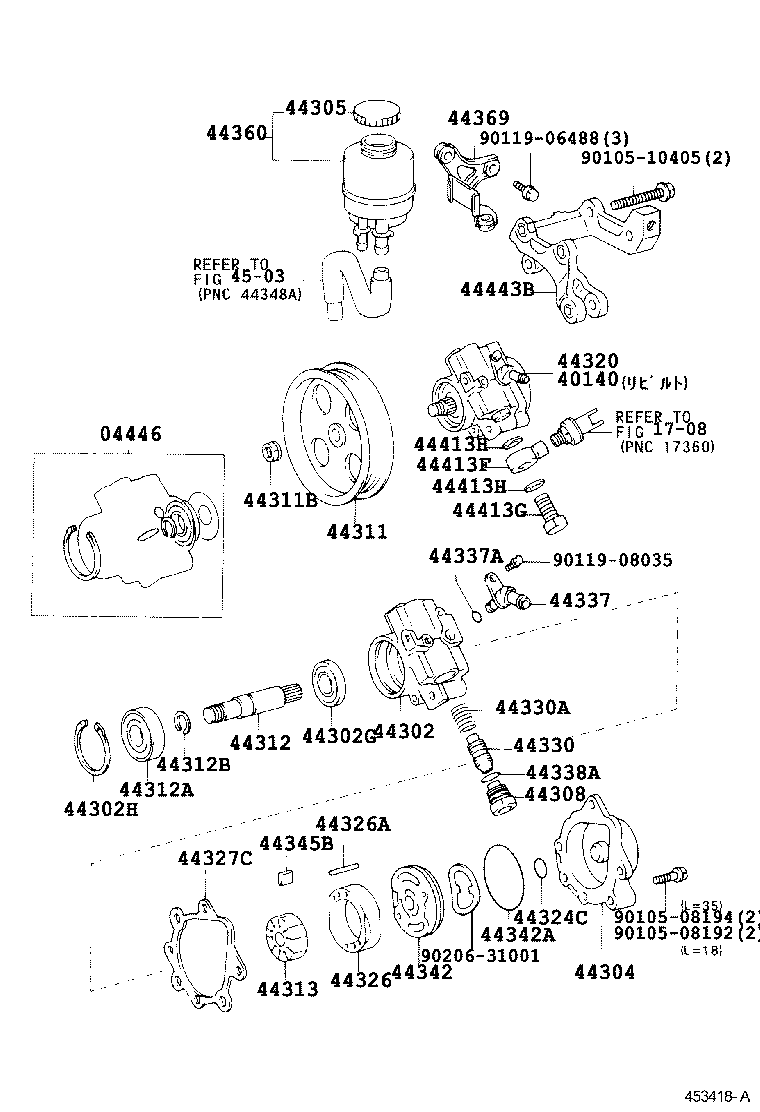 Exploded illustration 453418A