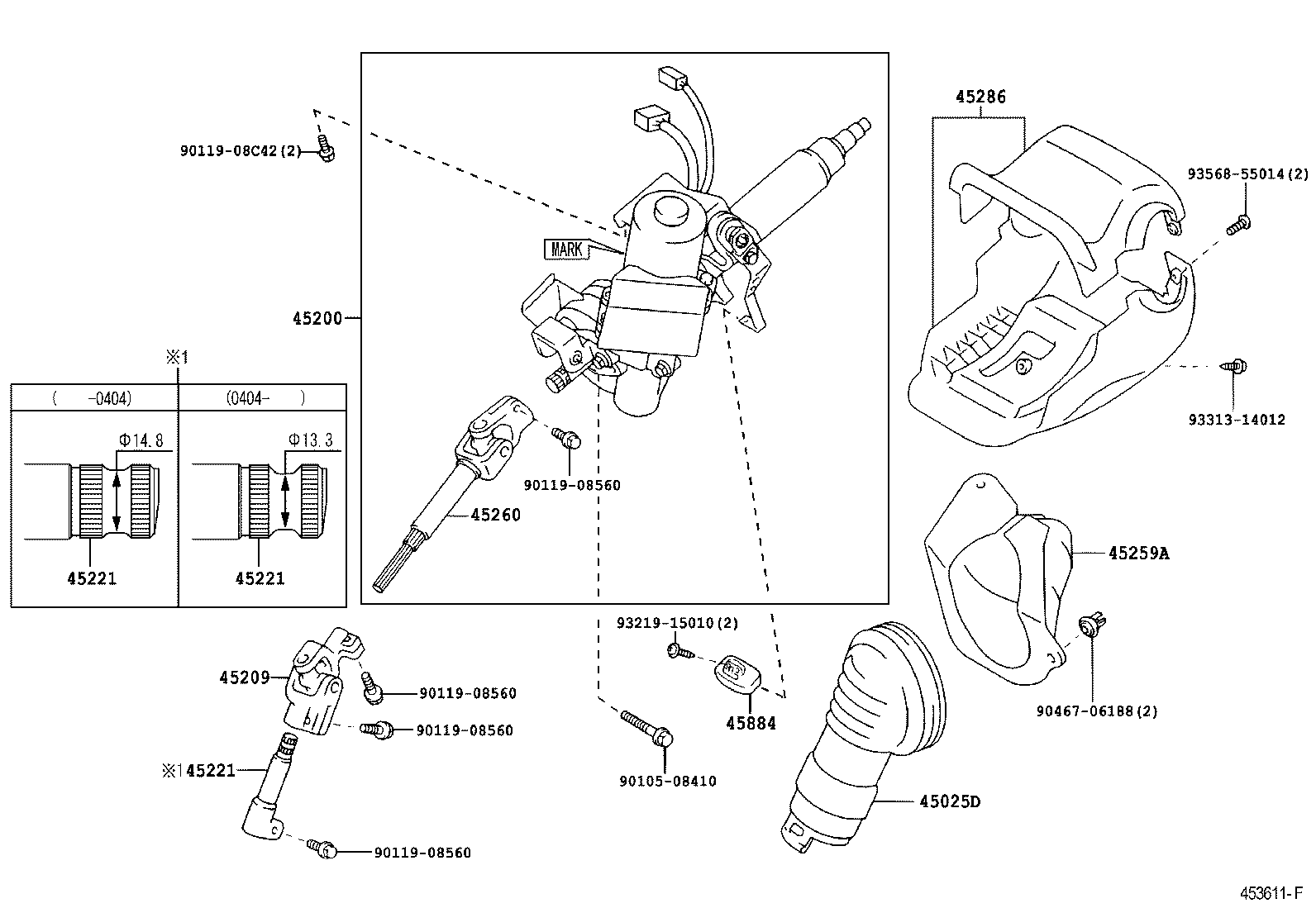 Exploded illustration 453611F
