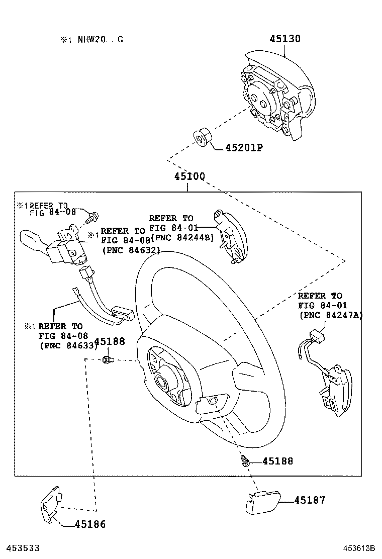 Exploded illustration 453613B