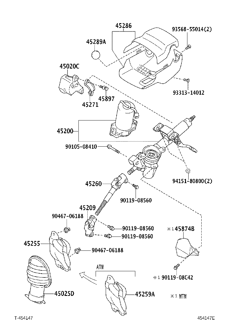 Exploded illustration 454147E