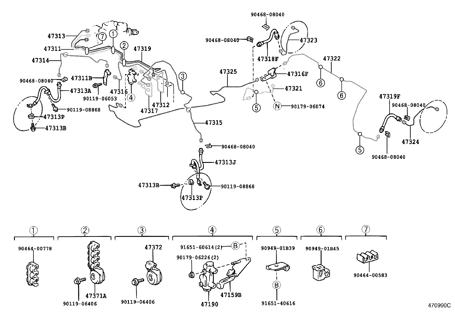 Exploded illustration 470990C