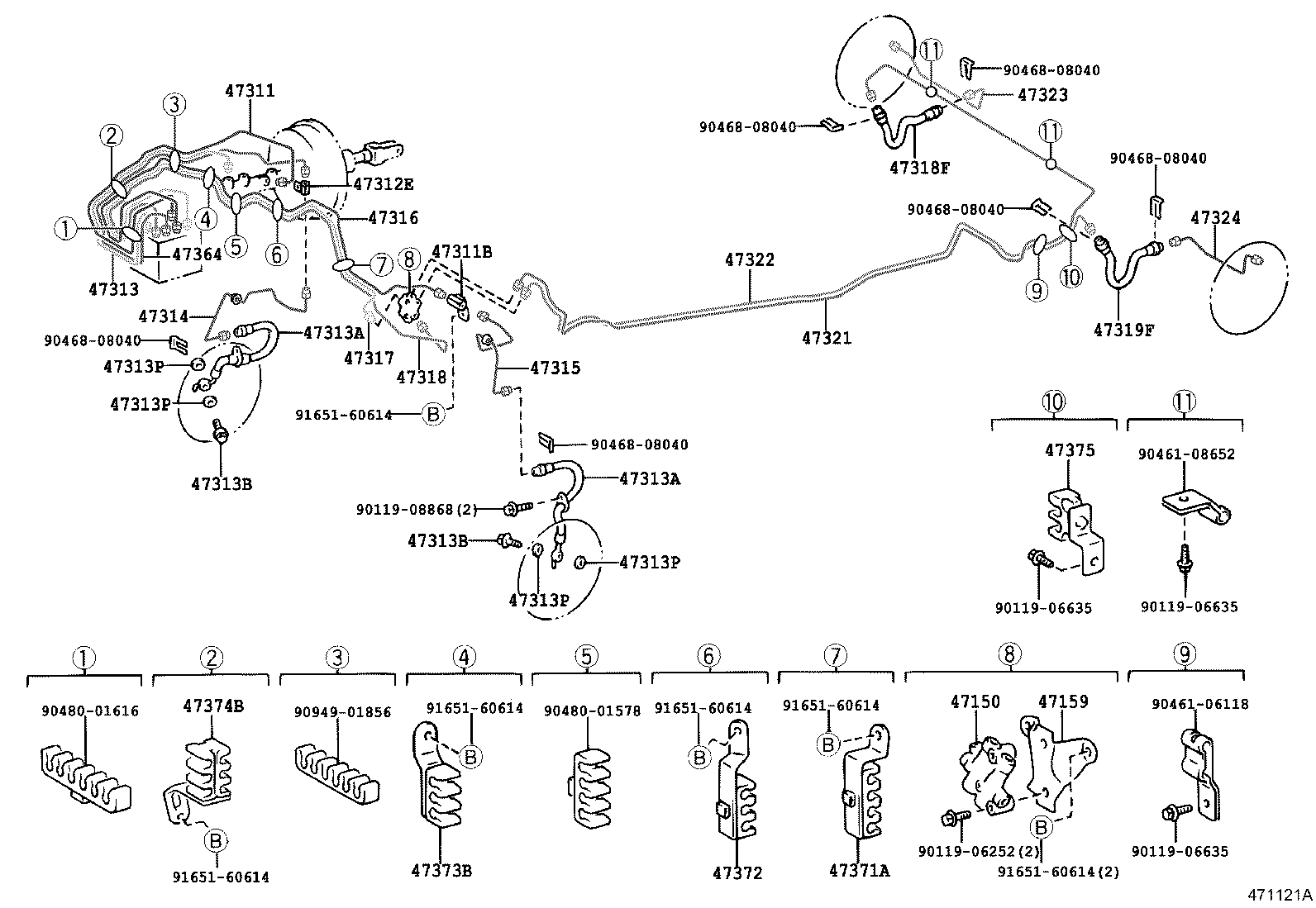 Exploded illustration 471121A