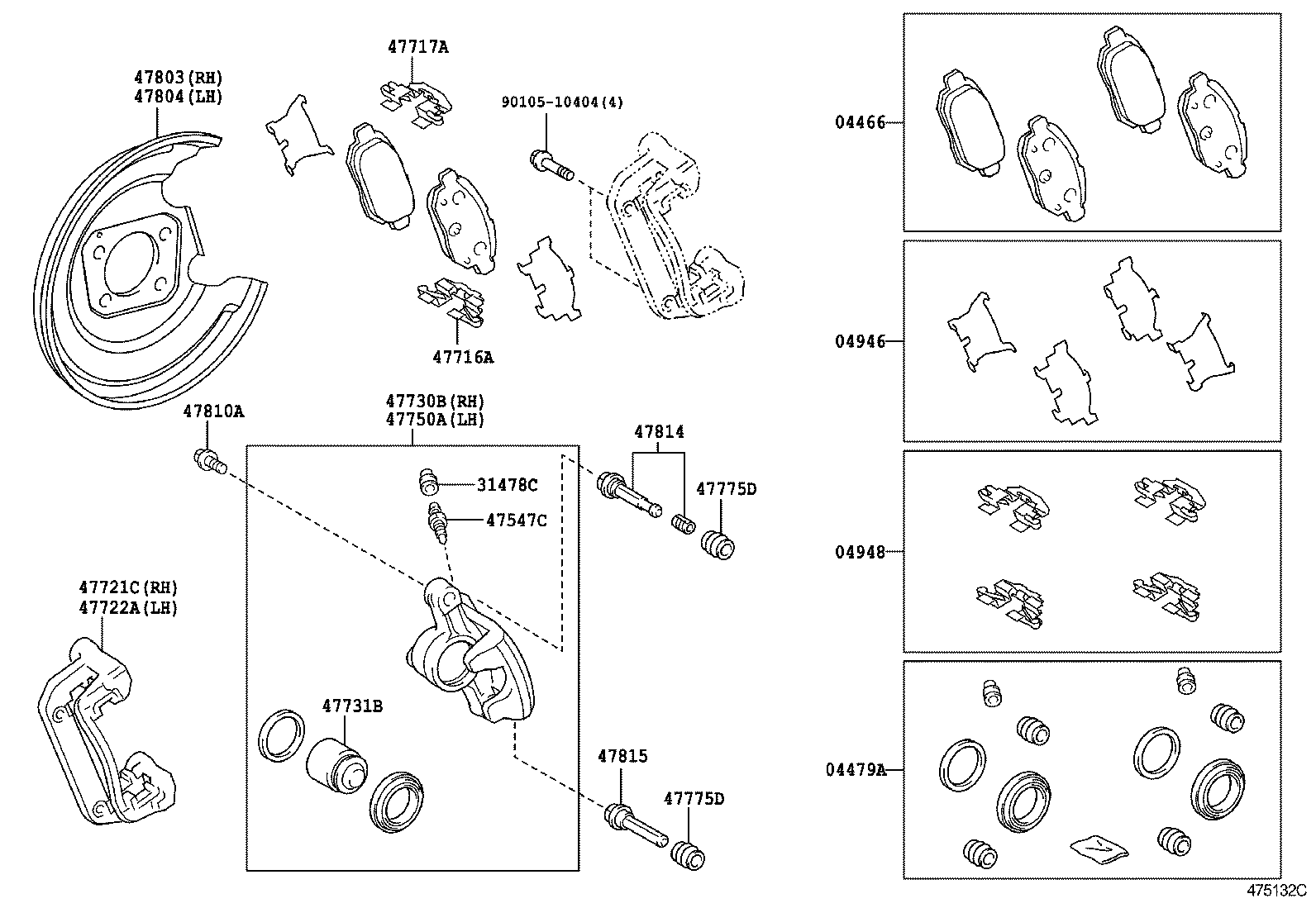 Exploded illustration 475132C