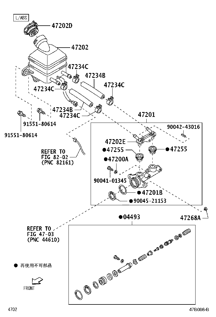 Exploded illustration 47B086B