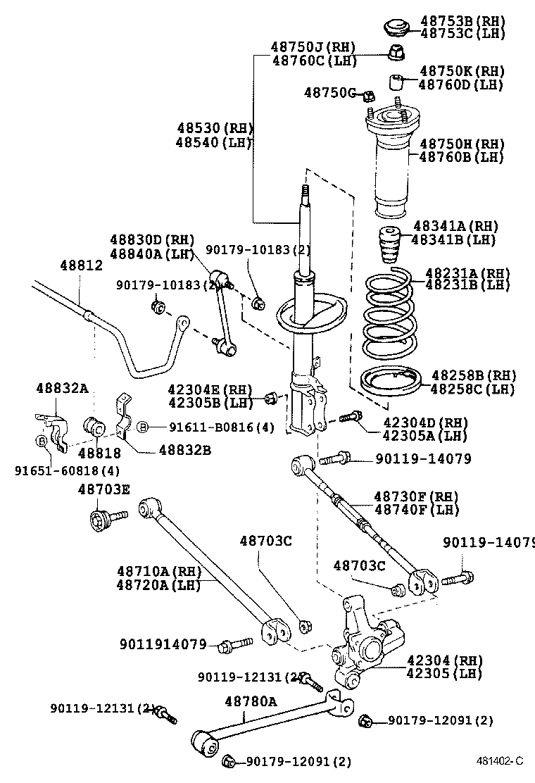 Exploded illustration 481402C