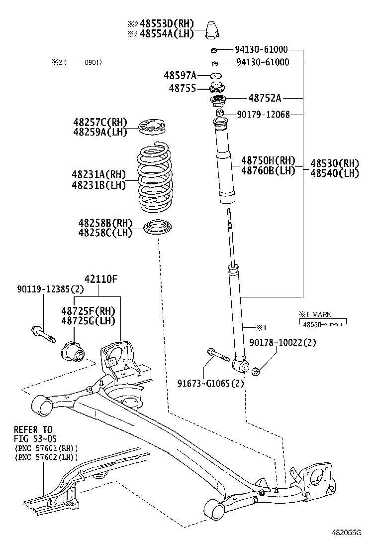 Exploded illustration 482055G