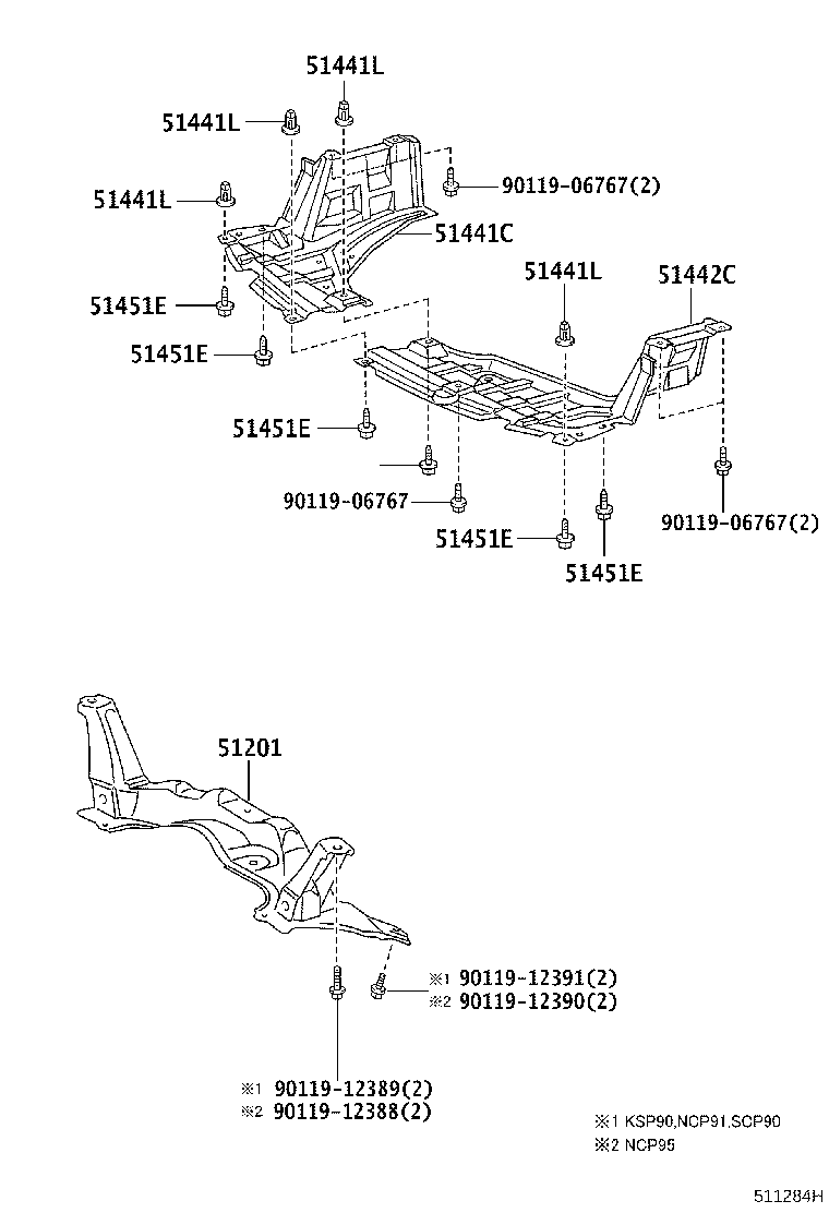 Exploded illustration 511284H