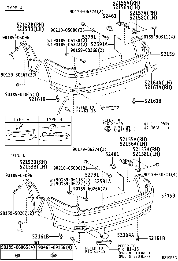 Exploded illustration 521057D