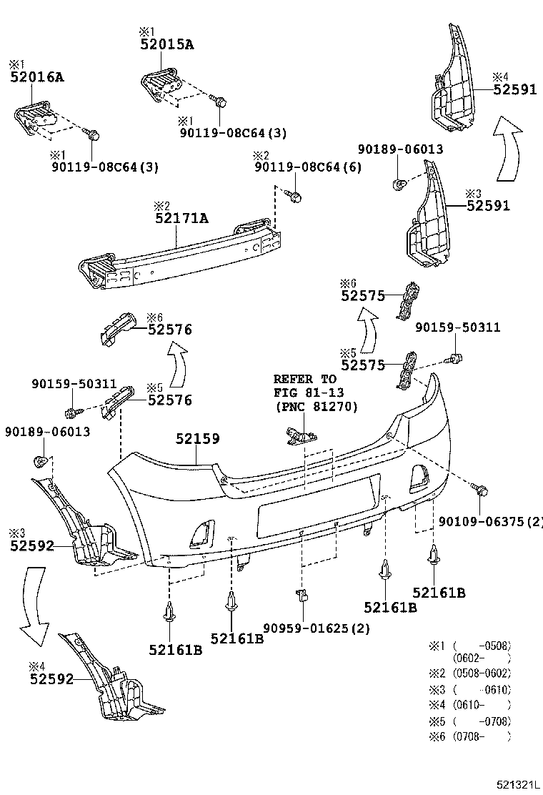 Exploded illustration 521321L