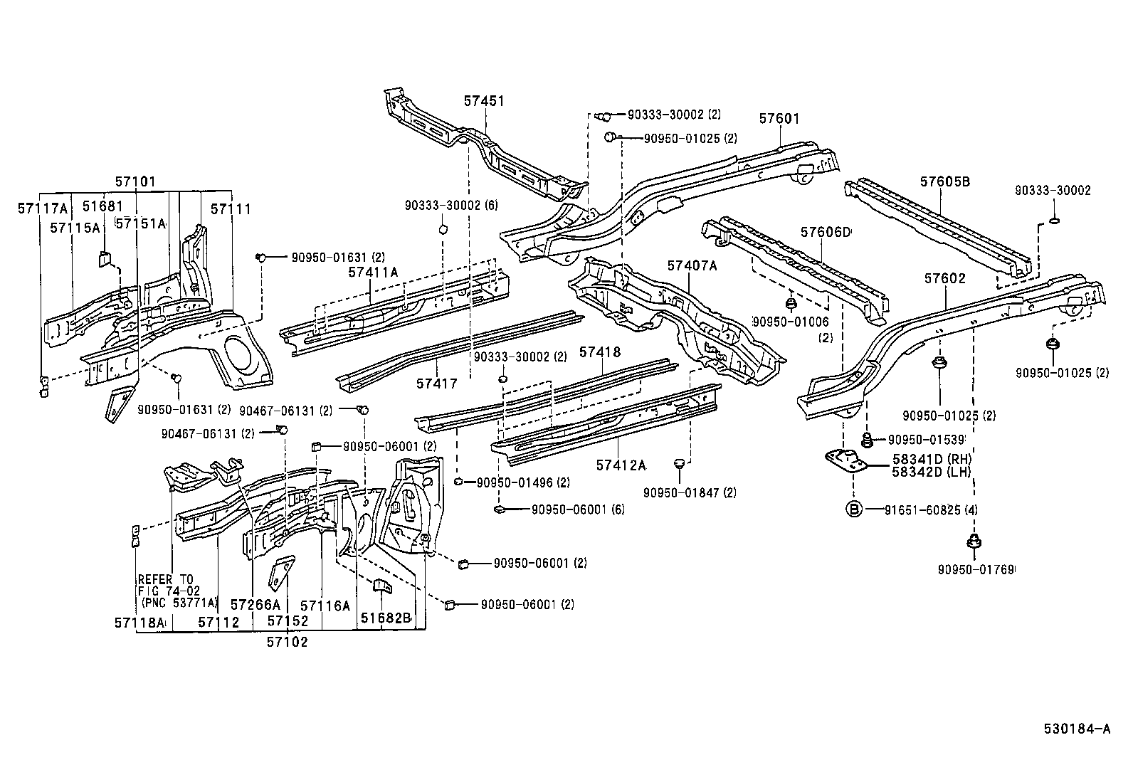 Exploded illustration 530184A