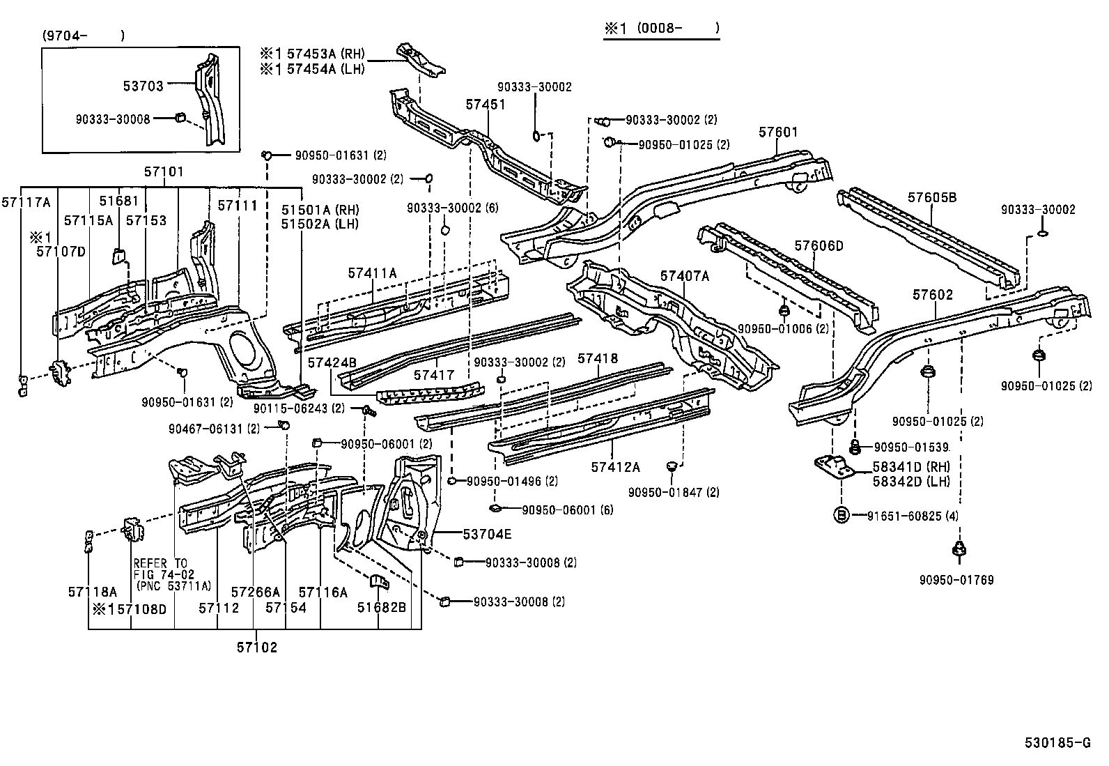 Exploded illustration 530185G