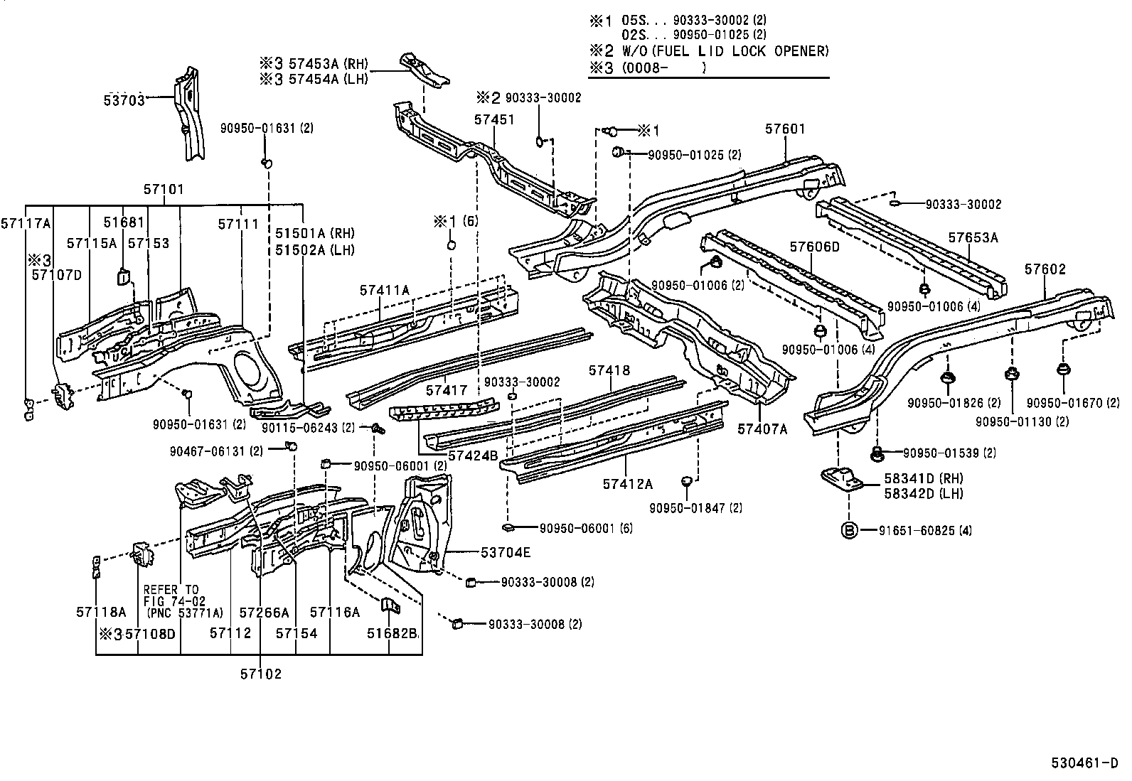 Exploded illustration 530461D