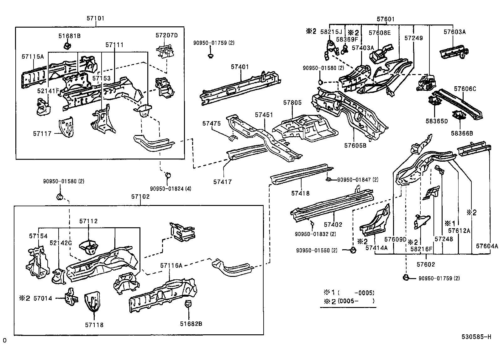 Exploded illustration 530585H