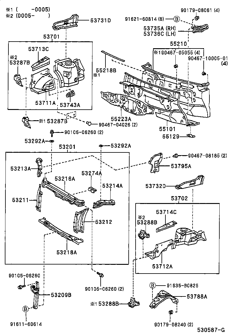 Exploded illustration 530587G
