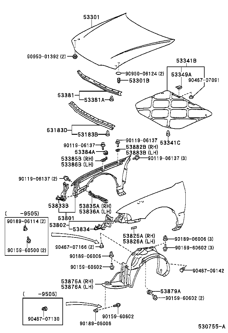 Exploded illustration 530755A