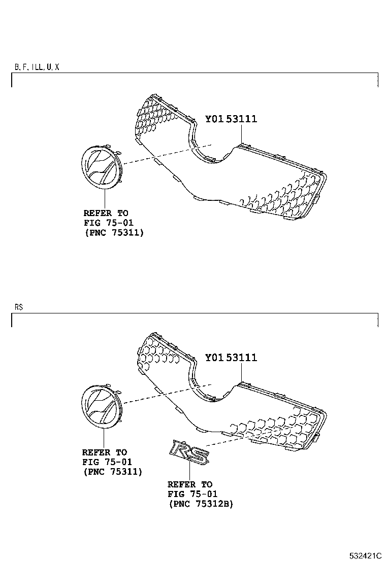Exploded illustration 532421C