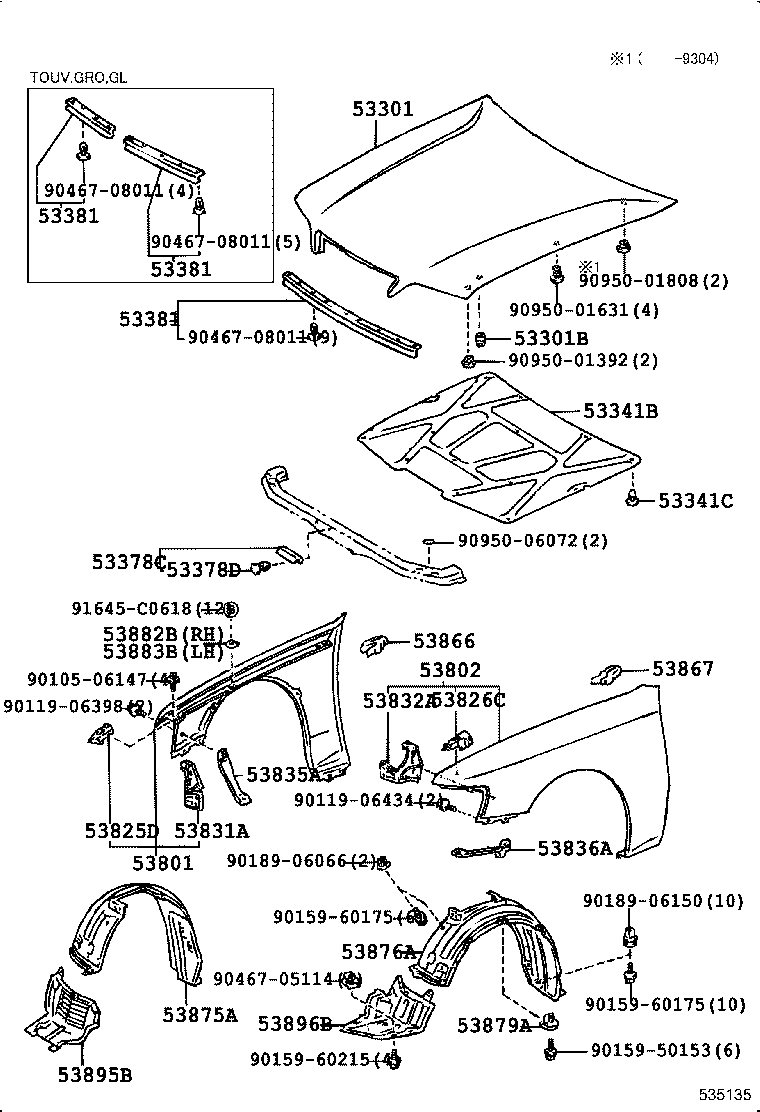 Exploded illustration 535135