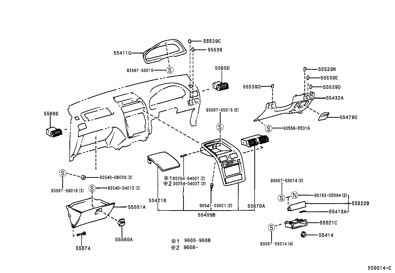 Exploded illustration 550014C