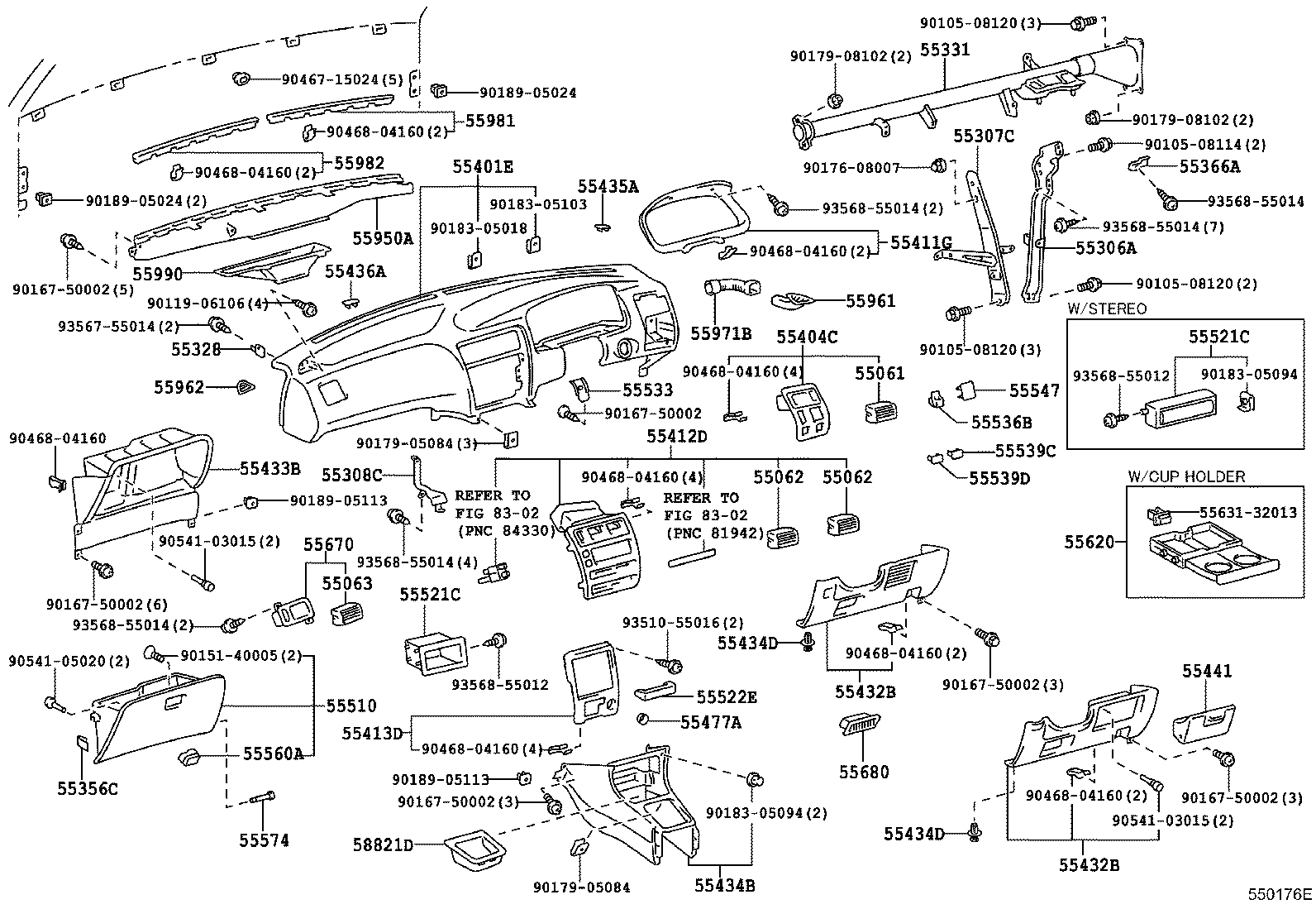 Exploded illustration 550176E