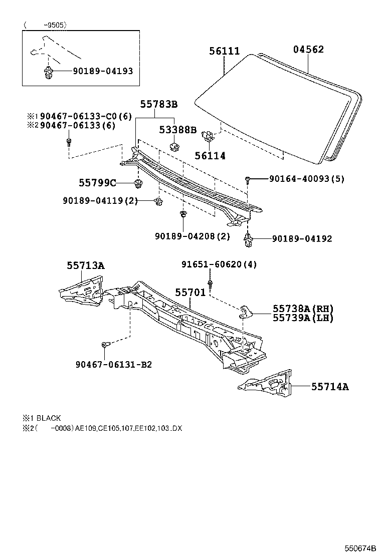 Exploded illustration 550674B