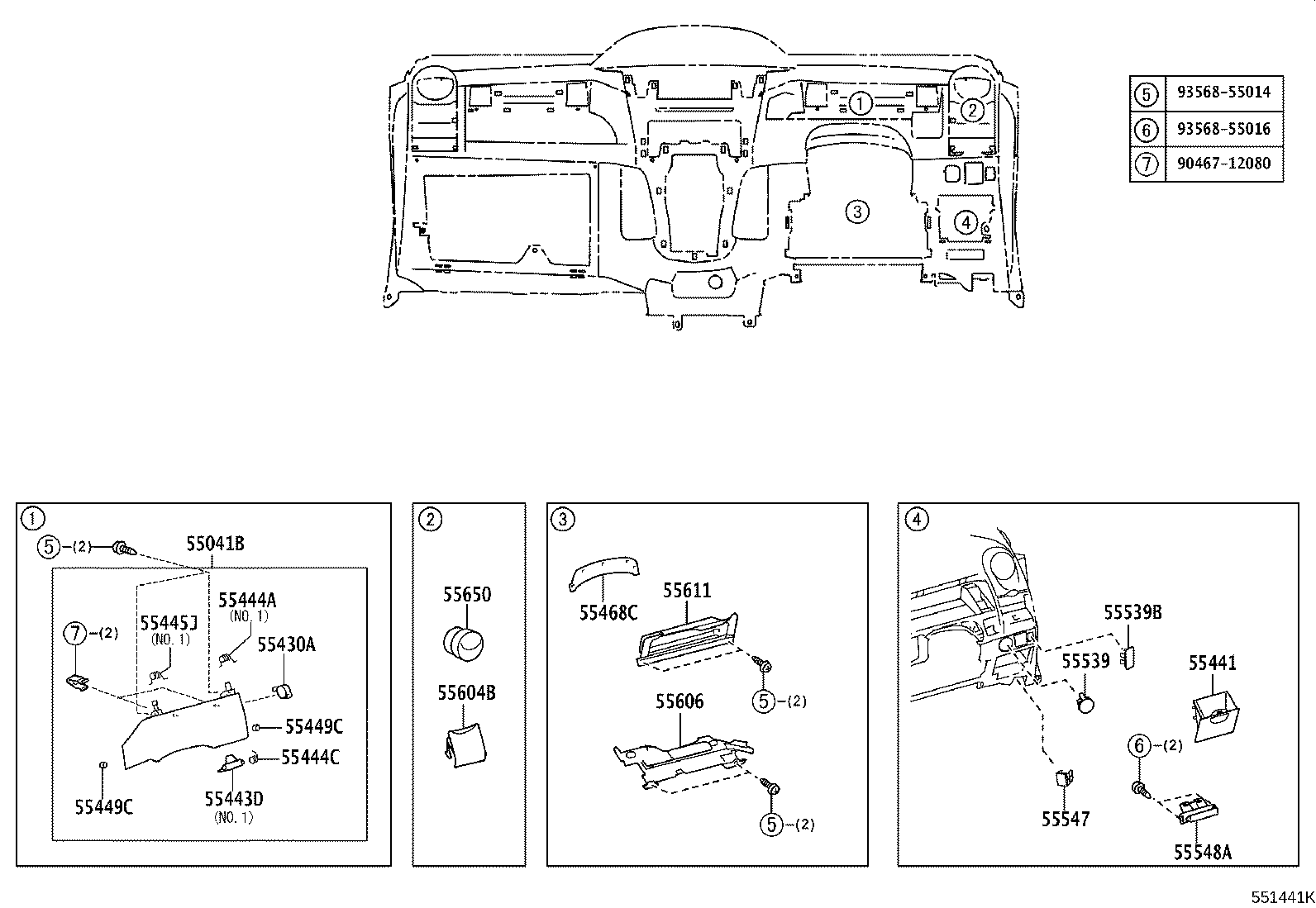 Exploded illustration 551441K