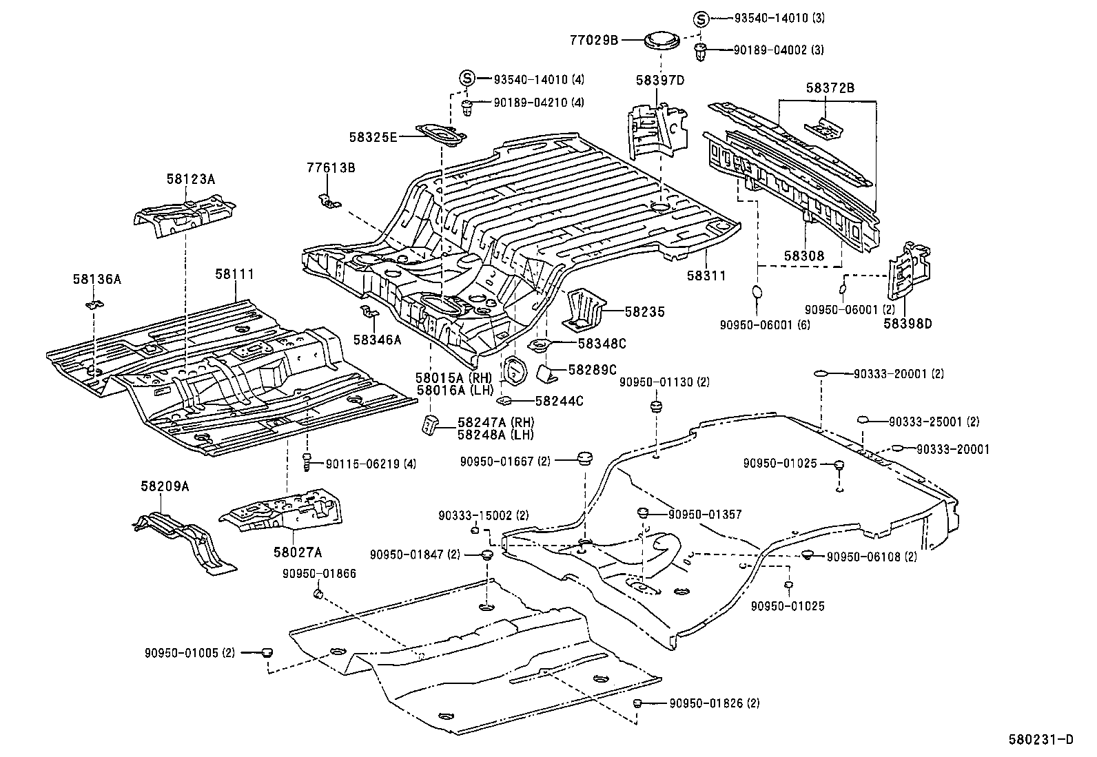 Exploded illustration 580231D