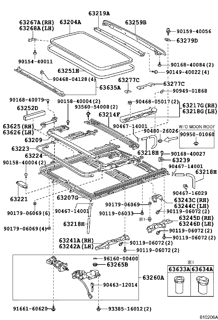Exploded illustration 610206A