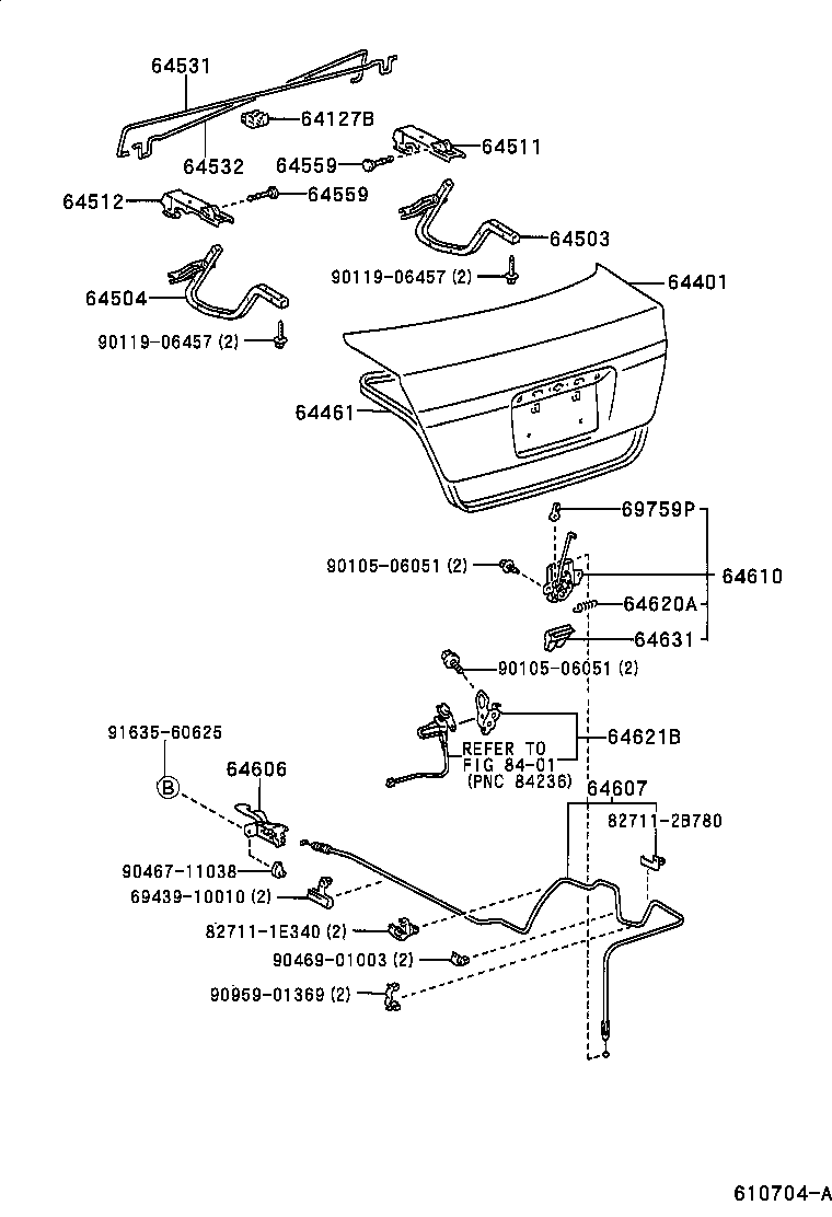 Exploded illustration 610704A