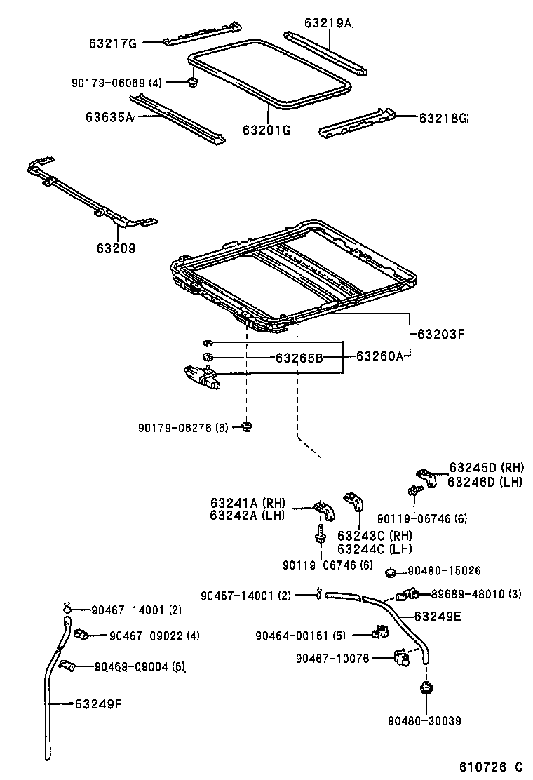 Exploded illustration 610726C