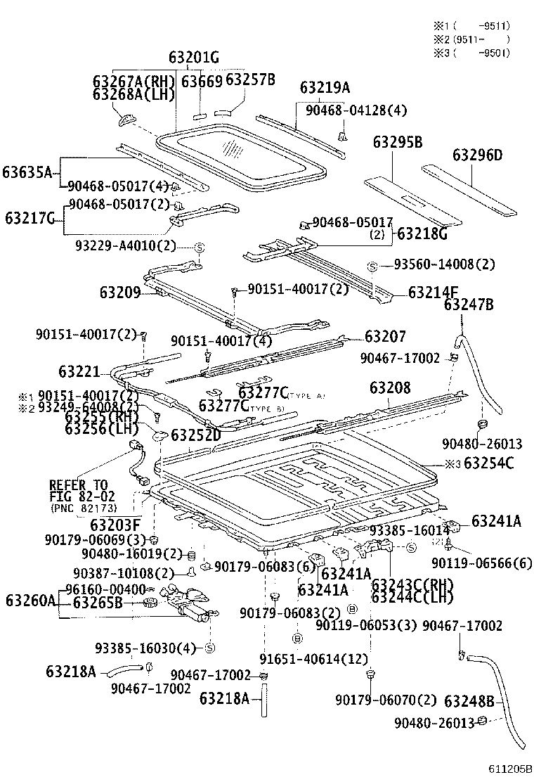 Exploded illustration 611205B