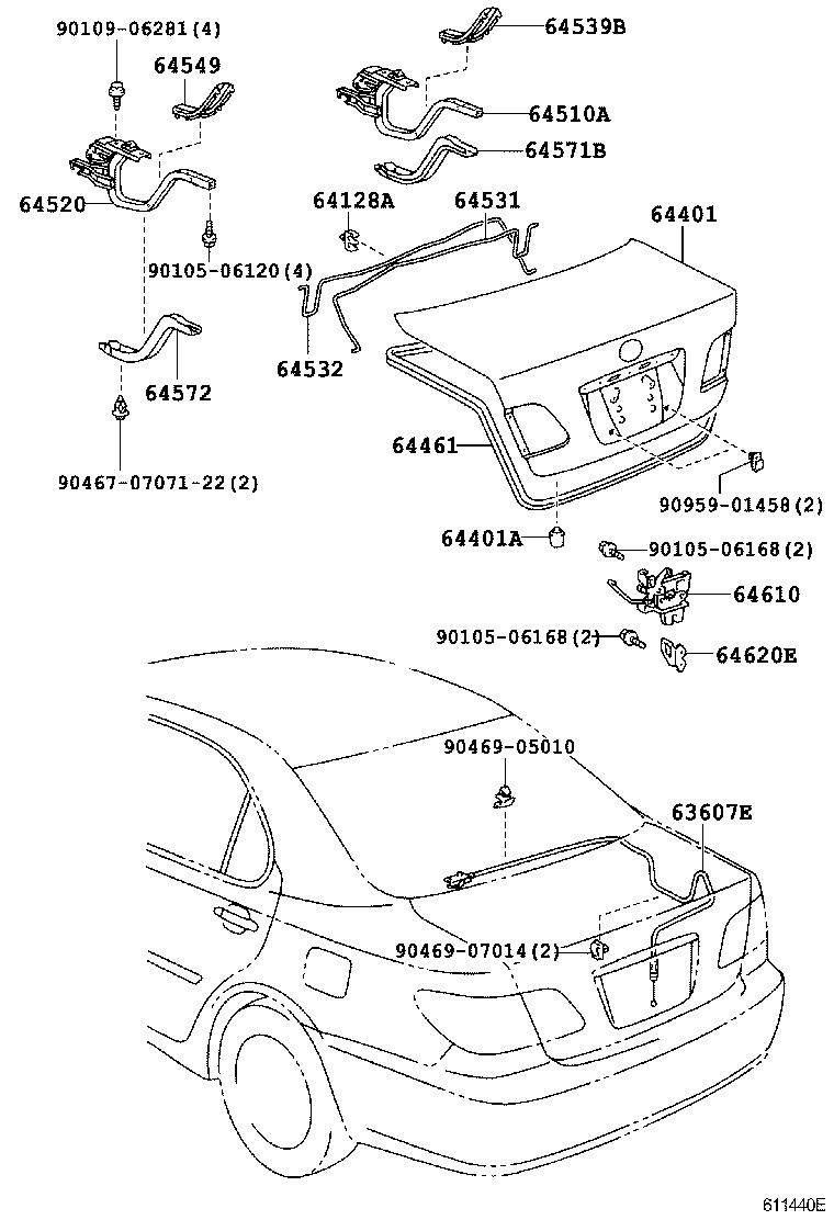Exploded illustration 611440E