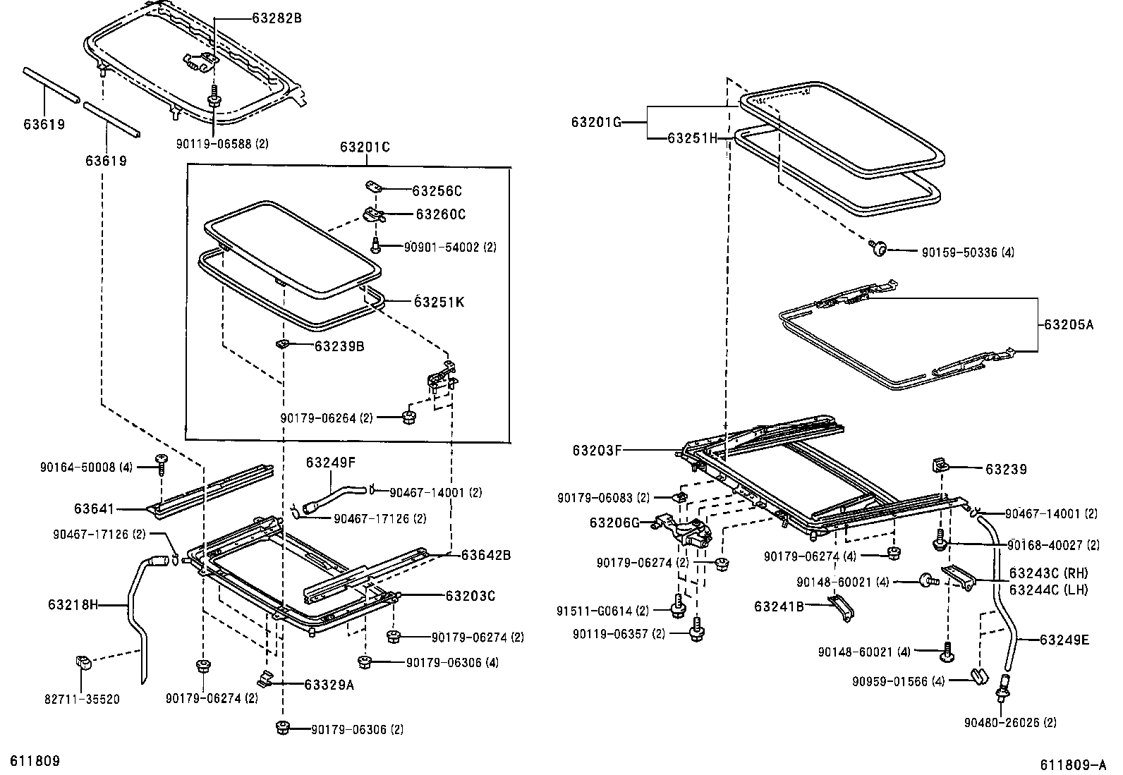 Exploded illustration 611809A