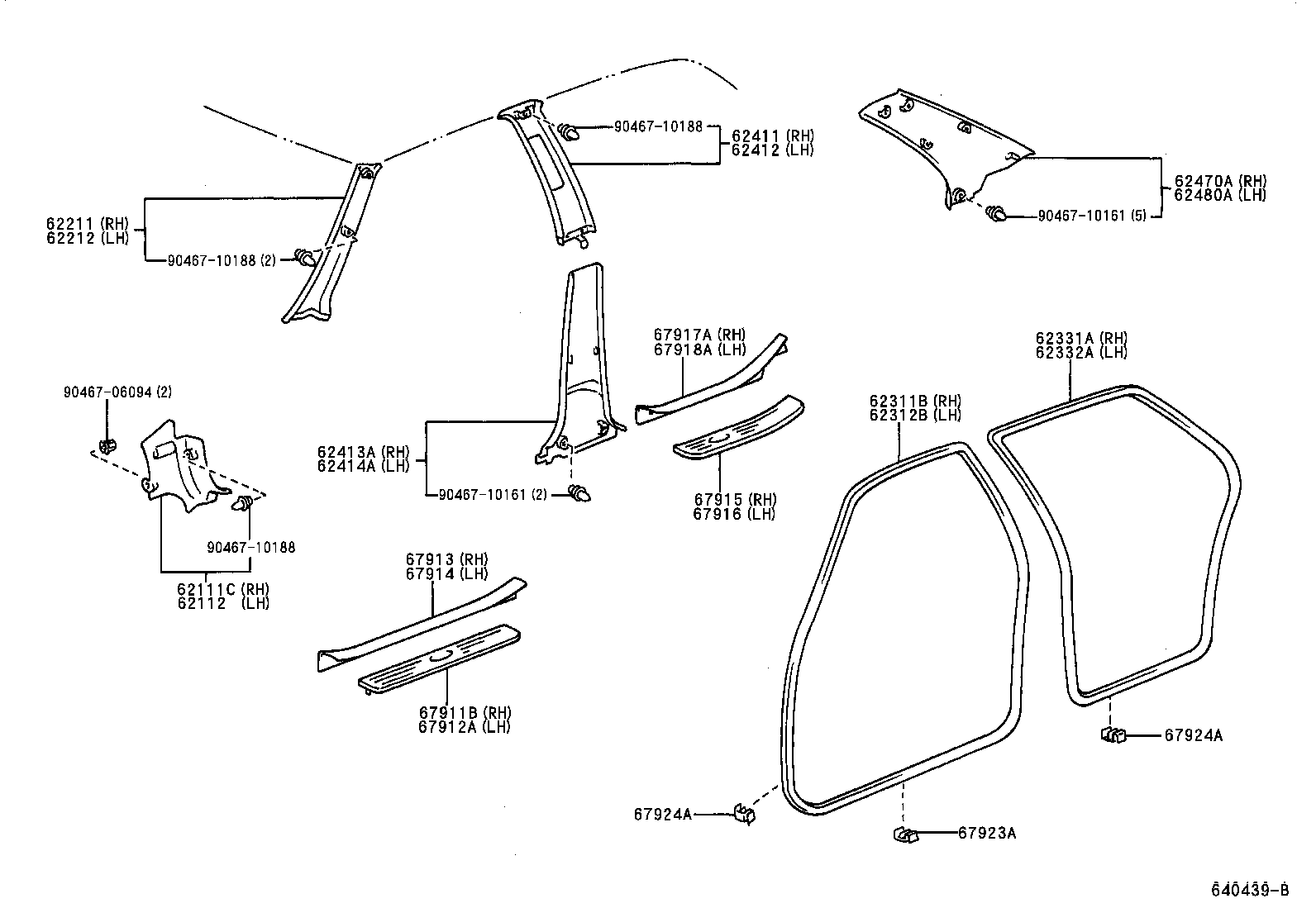 Exploded illustration 640439B